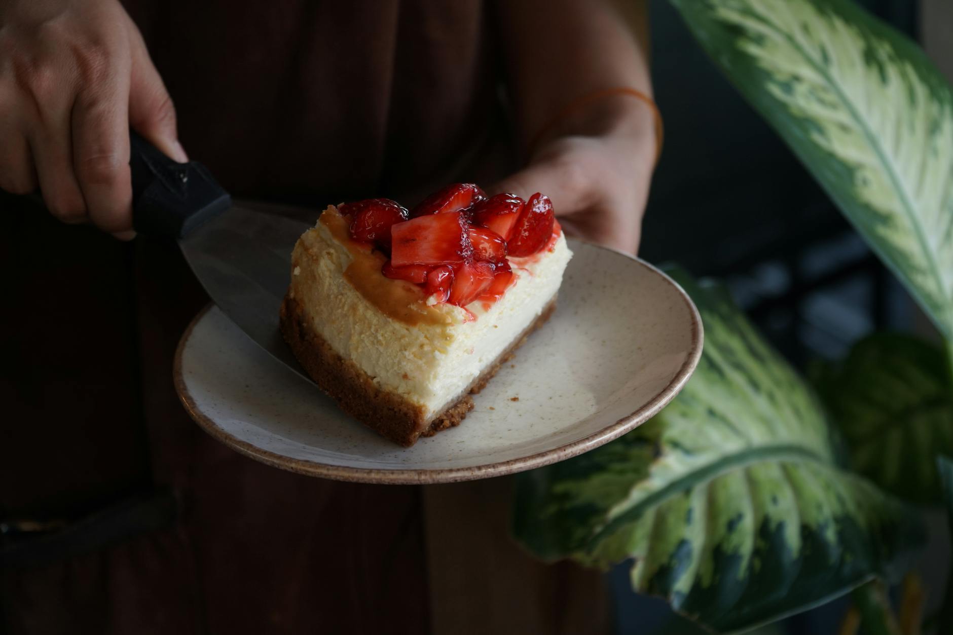 Essen mit K – cremiger Käsekuchen, angeschnitten