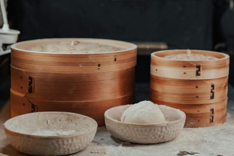 Essen mit X – chinesische Xiao Long Bao im Bambuskorb